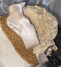Vintage 4  Finest Bonnet For Antique Or Early Doll Lot 10071