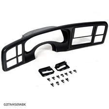 Black Double Din Truck Dash Kit for 1999-02 Chevy Silverado GM Sierra Full Size