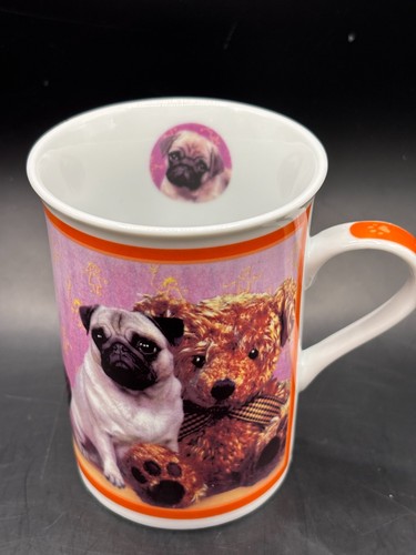 The Danbury Mint Purely Pugs Porcelain Collector Mugs Lot of 3 - Picture 9 of 11