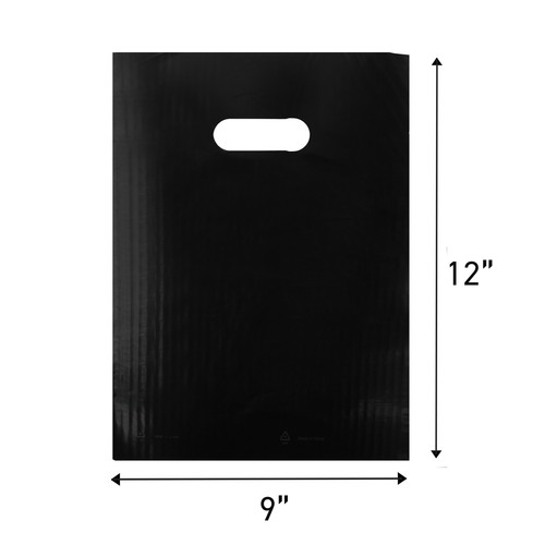 Small Low Density Black Merchandise Bags - 9" x 12"- Case of 1,000 - Picture 2 of 2
