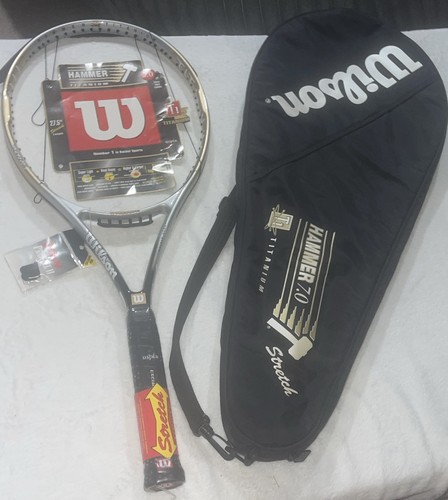 Wilson Hammer 7.0 Titanium Stretch Head 110 Sq In 4 3/8" Grip Needs Grip + Case