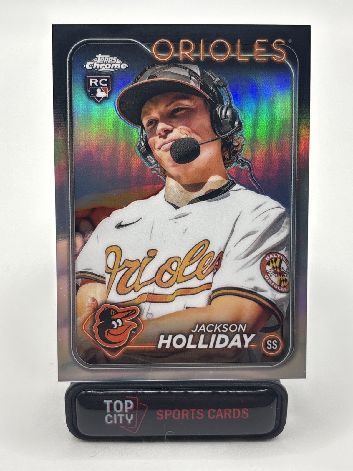 Jackson Holliday 2024 Topps Chrome RC Headset Image Variation SP Rookie