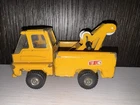 Tonka Tuf-Line Yellow Tow Truck / Wrecker – Vintage Pressed Steel – Retro Toy