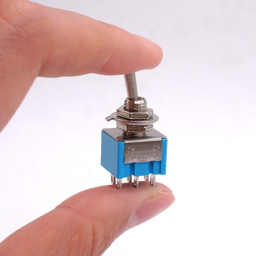 Taiss 10 Stück DPDT Mini Kippschalter 6-polig 2 Positionen EIN/EIN 6 Pin - Bild 5 von 6