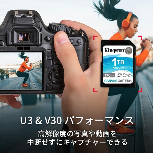 Kingston SDXC Card 1TB Max 170MB/s Class10 UHS-I U3 V30 4K Canvas Go! Plus SDG3/ - Picture 4 of 7