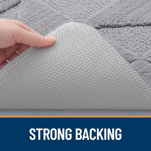OLANLY Door Mats Indoor, Non-Slip, Absorbent, Dirt 32" x 20", Grey - Picture 6 of 8