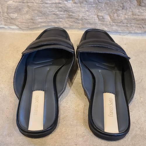Franco Sarto Italian Leather Women's Black Mules Size 9.5 - Picture 4 of 11