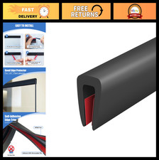 Self-Adhesive Rubber Edge Trim Protector for 1/8" Mirror  Flexiglass, 20 Ft Bla