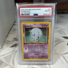 2001 Wobbuffet 35/75 Neo Discovery 1st Edition Rare Near Mint/Mint PSA 8
