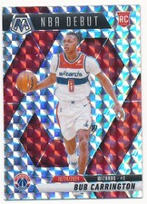 BUB CARRINGTON 2024-25 PANINI MOSAIC NBA DEBUT SILVER PRIZM #159 RC ROOKIE MINT