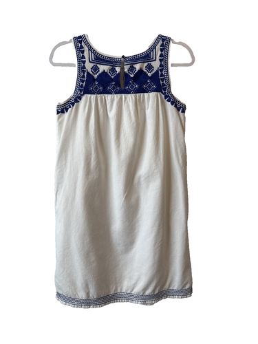 C&C California Women's XS Boho Embroidered 100% Cotton Dress Sleeveless Pockets - Picture 2 of 10