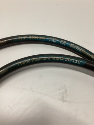 #ad Gates MSHA 2G 11C 1 4quot; 6000 PSI Around 4Ft Long Hydraulic Hose Assembly V 468 $50.00
