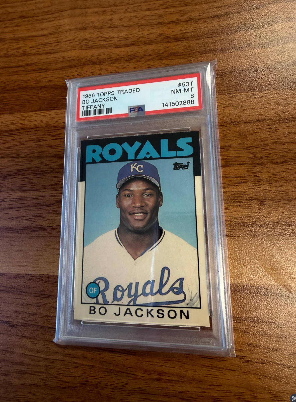 1986 topps traded tiffany bo jackson psa 8