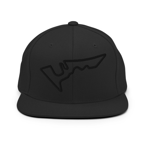 Circuit of the Americas (COTA) Black on Black Embroidered Flat Bill Snapback Hat - Picture 1 of 3
