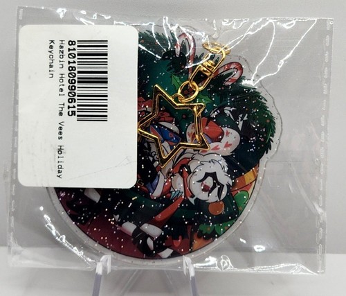 Hazbin Hotel The Vees Holiday Christmas Acrylic Keychain Valentino Vivziepop - Picture 5 of 6