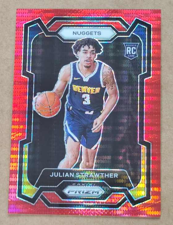 Julian Strawther 2023-24 Panini Prizm 181/299 Red Pulsar Rookie RC #133