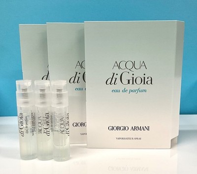 3 x GIORGIO ARMANI ACQUA DI GIOIA EDP 1.2ml .04fl oz SAMPLES