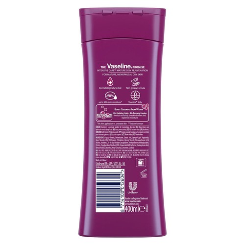 Vaseline Intensive Care Body Lotion, Mature Skin Rejuvenation, 6 Pack, 400ml - Picture 9 of 11