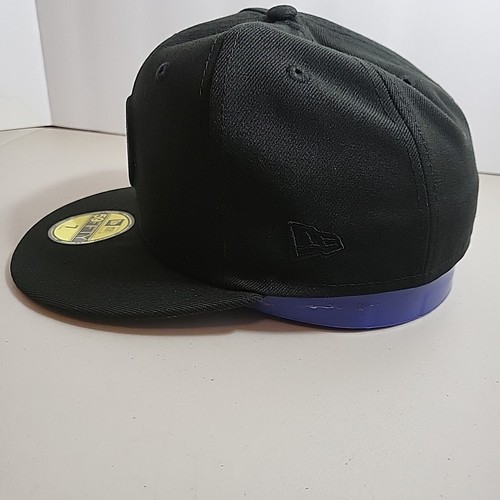 Los Angeles Dodgers Mütze Kappe nicht verstellbar Größe 7 New Era 59Fifty Blackout schwarz MLB - Bild 2 von 7