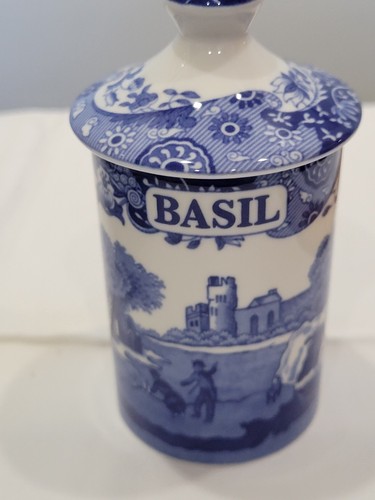 Vintage Spode Blue Italian Spice Jar SET - 6 pc.   MORE SPODE in my store - Picture 2 of 7