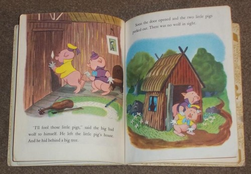 VINTAGE 1972 WALT DISNEYS DREI KLEINE SCHWEINE, EIN KLEINES GOLDENES BUCH - Bild 7 von 8
