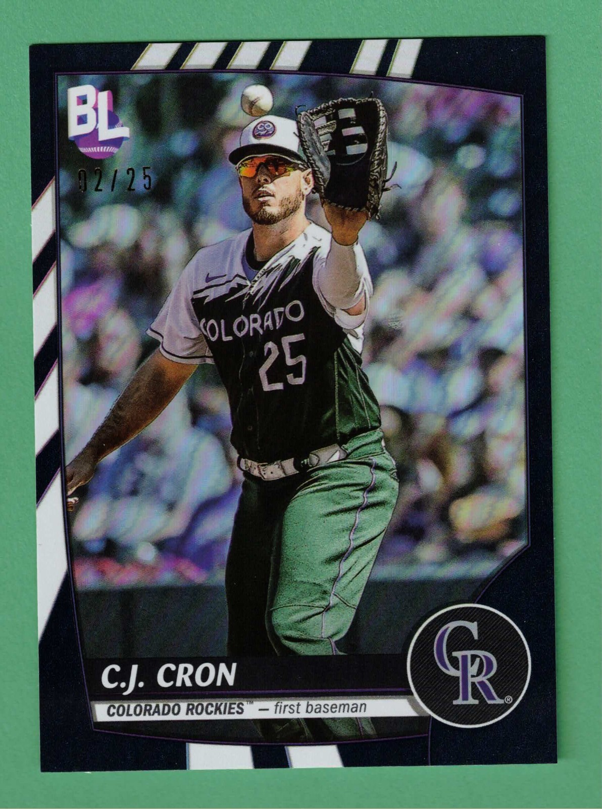 2023 TOPPS BIG LEAGUE C.J. CRON BLACK PARALLEL 2/25 ROCKIES