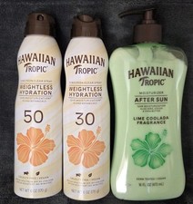 Lot Of 3▪︎ Hawaiian Tropic Hydration▪︎ SPF 30 & 50 + After Sun Moisturizer