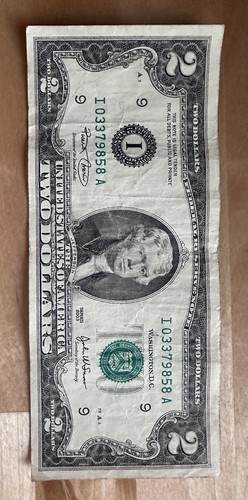 2003 Two Dollar ($2) Bill - Federal Reserve Bank Minneapolis - Picture 1 of 2