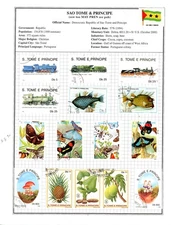 ST. THOMAS & PRINCIPAL--Lot of 79 Stamps & 8 Souvenir Sheets