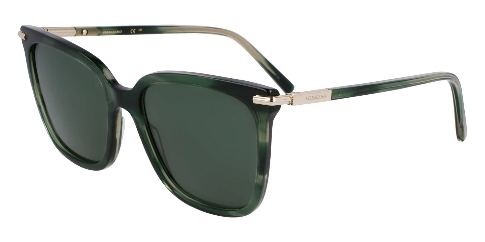 Ferragamo — Ferragamo Sunglasses SF2037S Striped Green 56/18/145 Women