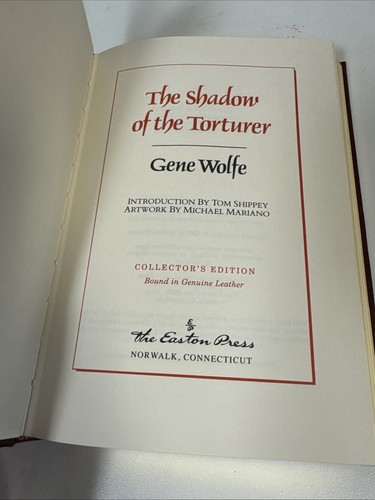 Gene Wolf / The Shadow of the Torturer 1st Edition Easton Press 1989 POE - Picture 7 of 7