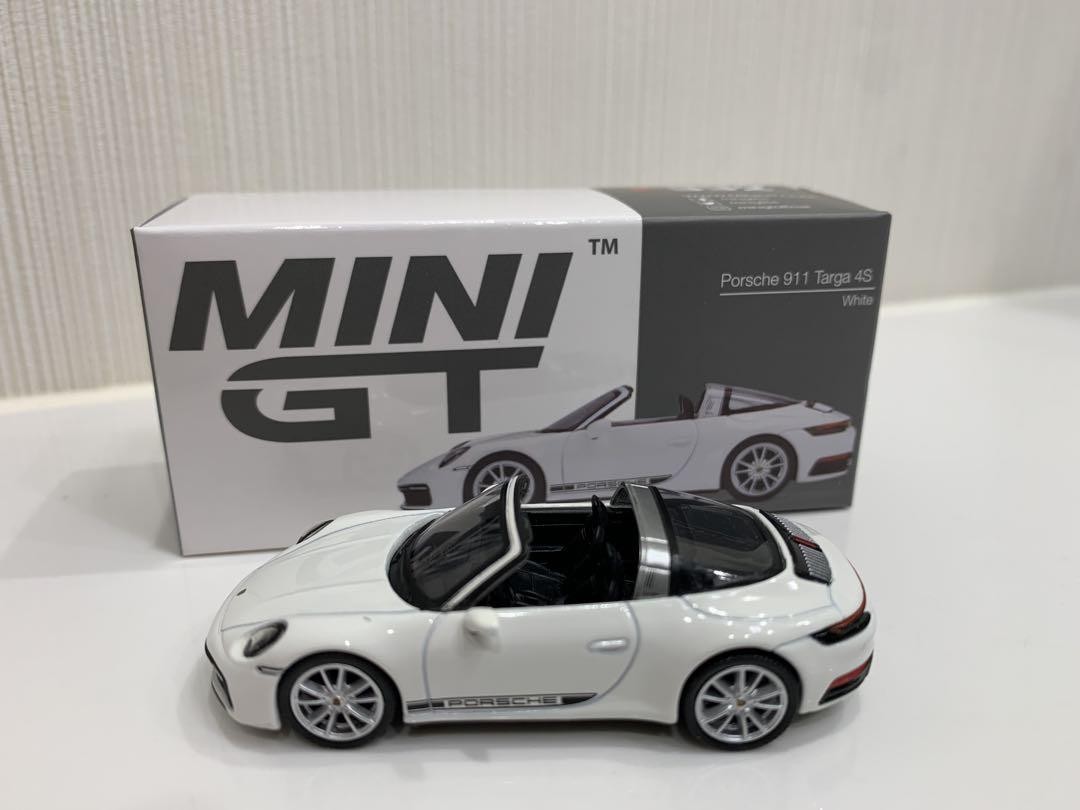 MINI GT Porsche 911 Targa 4S White 2個セット Mini GT 1:64 Porsche 911 Targa 4S (White)(LHD) - MiJo