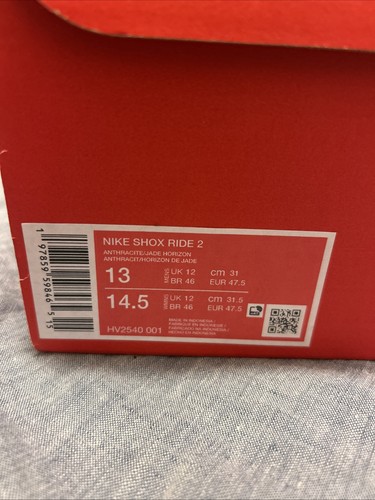Nike Shox Ride 2 Anthracite/Jade Horizon Men’s 13 Brand New In Box Sold Out 🔥 - Picture 9 of 18