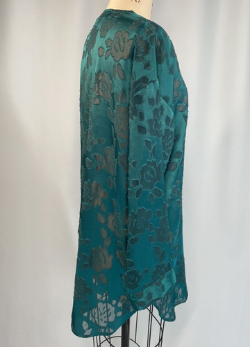 Vintage Nightgown top VICTORIA'S SECRET green burnout sheer SIZE LARGE 90s Y2K - Picture 5 of 10