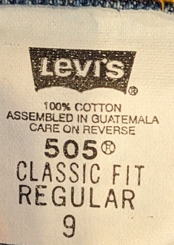 Vintage Levi's Levi Strauss 505 Classic-Fit Boys Jeans Orange Tab - 9 - Picture 5 of 6