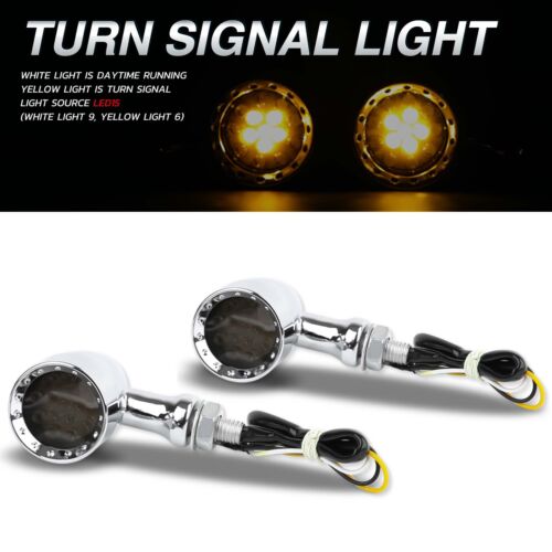 For Suzuki Boulevard M109R Chrome Bullet Motorcycle LED Turn Signals Tail Lights - Picture 2 of 16