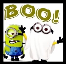 Boo! Silly Minion Ghost Costume Halloween Refrigerator Fridge MAGNET