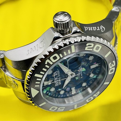 Invicta Women 38mm's Grand Diver Abalone MOP Dial Silver SS Case Auto MVT Watch - Picture 11 of 12