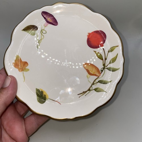 The White Barn Candle Co Ceramic Candle Pedestal Holder Fruit Floral 92-1099D - Picture 9 of 10