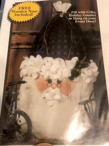 FUN! SANTA’S GOODIE BAG & FREE WOODEN NOSE Christmas Pattern 40” Fill With Gifts