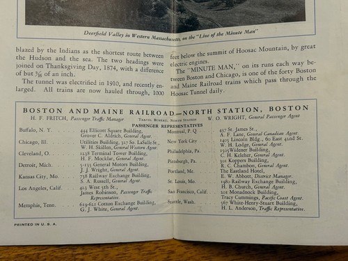 New England Historic Travel Brochure Guide Boston & Maine Railroad RR Landmarks - Picture 7 of 7