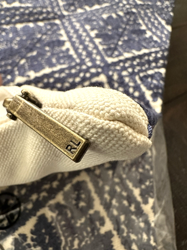 RALPH LAUREN HOME Haywood Embroidery Pillow Cover Set NWT $255 Cream Blue 15x20 - Picture 5 of 9