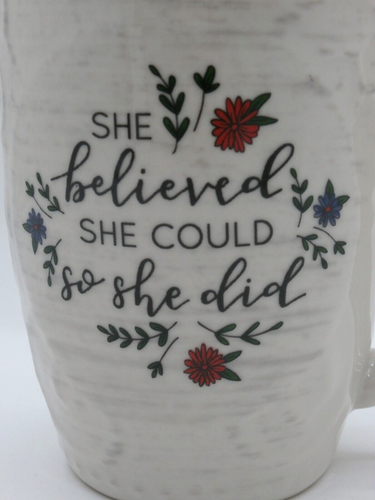 Brownlow SHE BELIEVED SHE COULD SO SHE DID Coffee Cup Double-Sided Holds 16 0z. - Picture 2 of 11