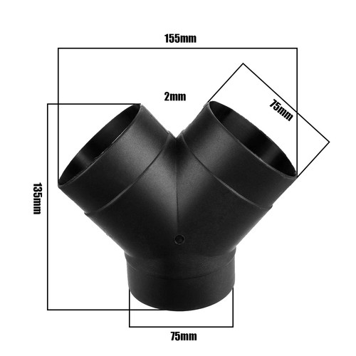 75mm Standheizung Y Verteiler Y Stück Für Webasto Luft Diesel Y-Rohr Stecker Set - Bild 6 von 12