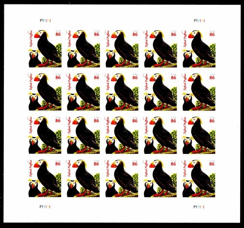 USA #4737 GETUFTETER PAPAGEIENTAUCHER (ROTES DATUM) SCHEIBE VON 20 OGNH - SEHR GUTER ZUSTAND - CV $ 42,75 (ESP #476)