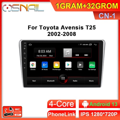 Android Autoradio für Toyota Avensis T25 2002-2008 CarPlay Player GPS Bildschirm - Bild 8 von 24