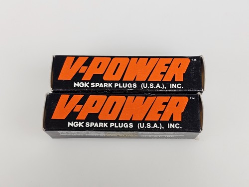 Lot/Set of 2 NGK FR4 V-Power Spark Plugs Vintage NOS New - Bild 3 von 6