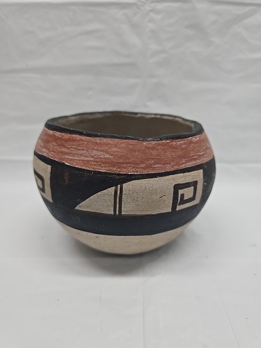 Southwest Pueblo Pottery Bowl Marked A.S. Older Vintage - Picture 2 of 22