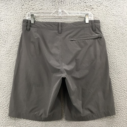Eddie Bauer Flexion Chino Shorts Mens 32 (actual 33x9.5) Gray Mid Rise Zip Fly - Picture 11 of 21