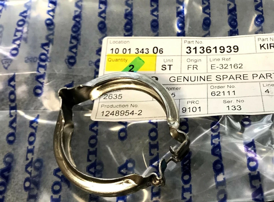 Volvo C30, S40, V50, S80, V70 Pipe clamp, exhaust system 31361939 - Image 2 of 2